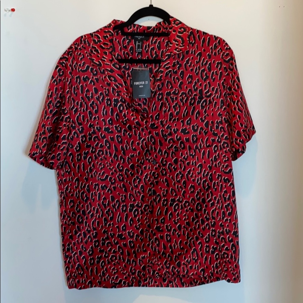 Cheetah print button up